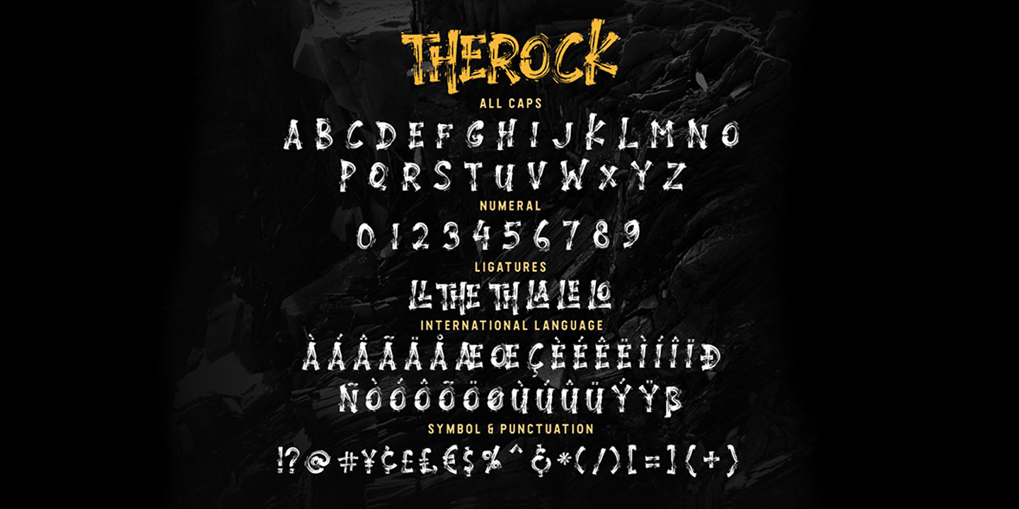 Therock SWASH Font preview